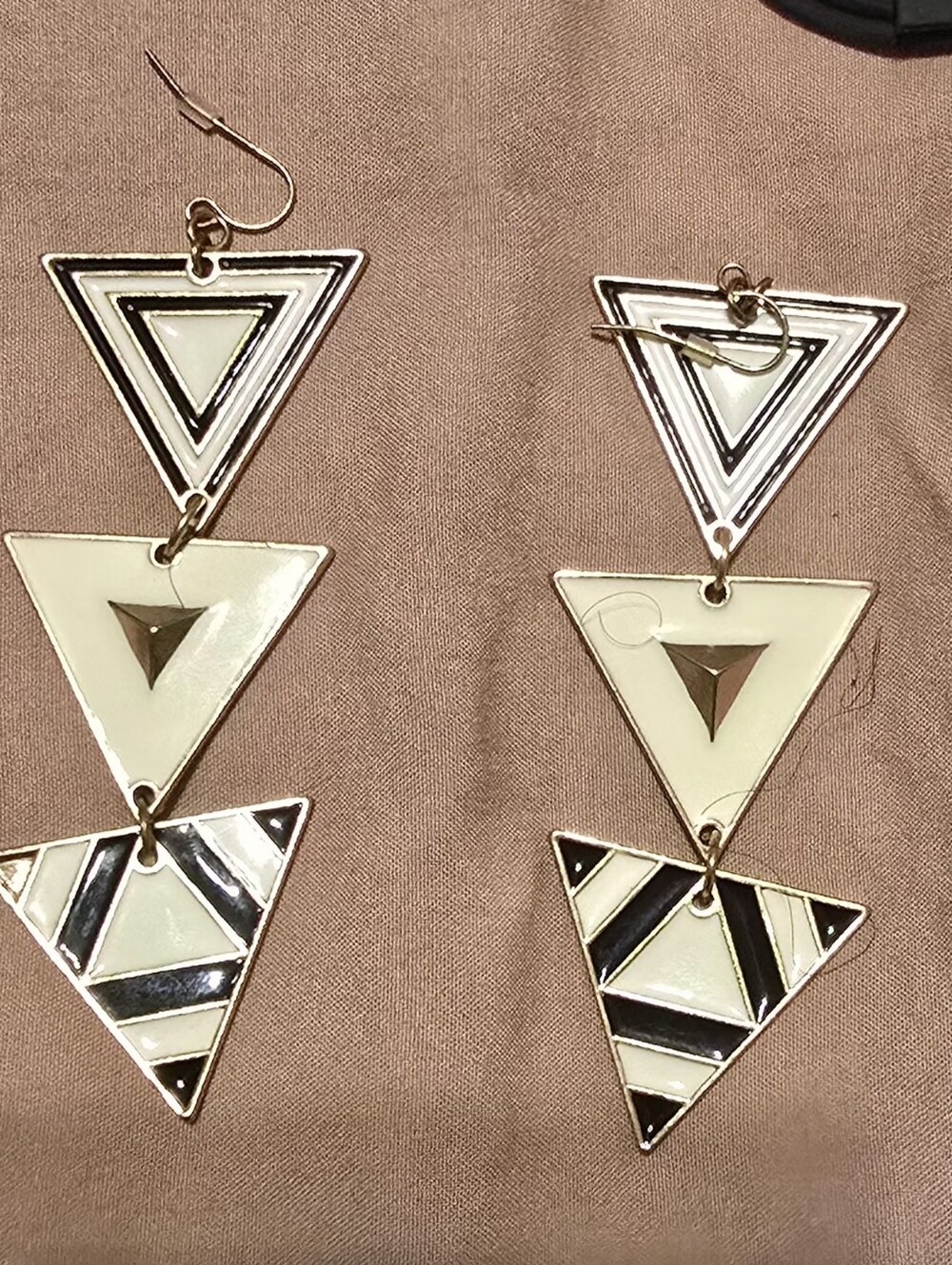 Mixed Lot Of 6 Pair Of Asos And Express Earrings Raffia, Wood, Resin, Mirror - Picture 4 of 5
